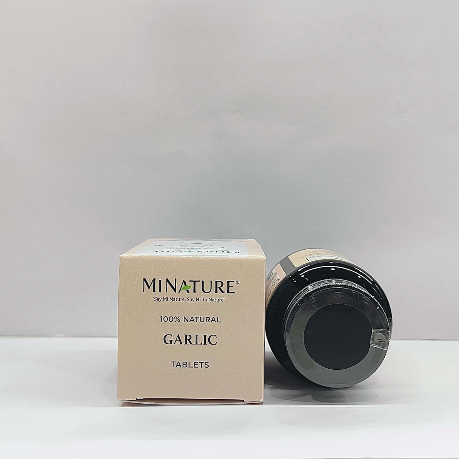 mi Nature Mini Garlic Tablets - Herbal, Non-GMO, Vegan, Gluten Free - 500mg, 90 Tablets (45 Days Supply) - Made in India