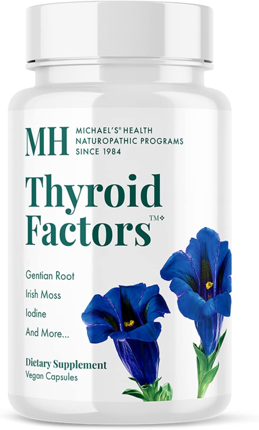MICHAEL'S Health Thyroid Factors Capsules - Vegan Nutrients for Hormone Production - Kosher - 120 ct
