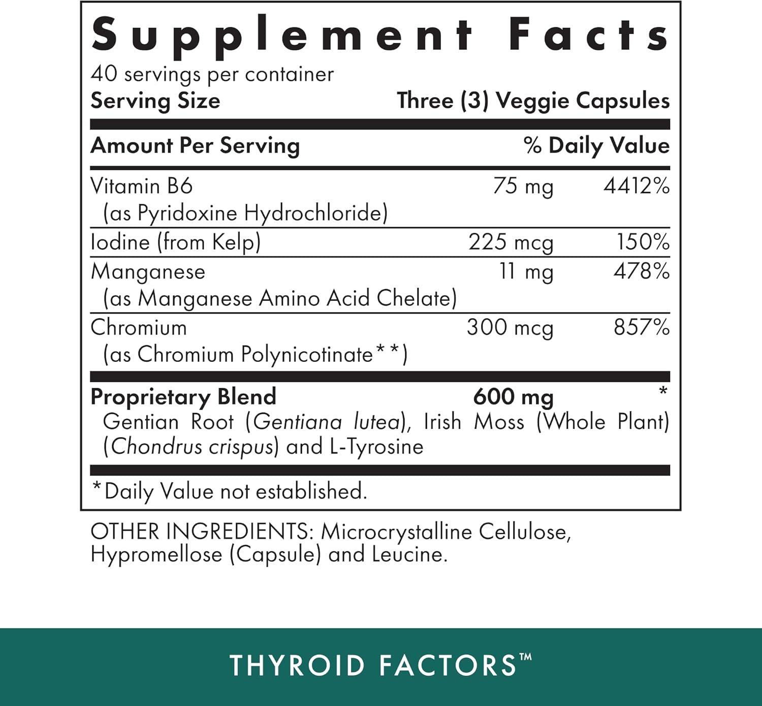 MICHAEL'S Health Thyroid Factors Capsules - Vegan Nutrients for Hormone Production - Kosher - 120 ct