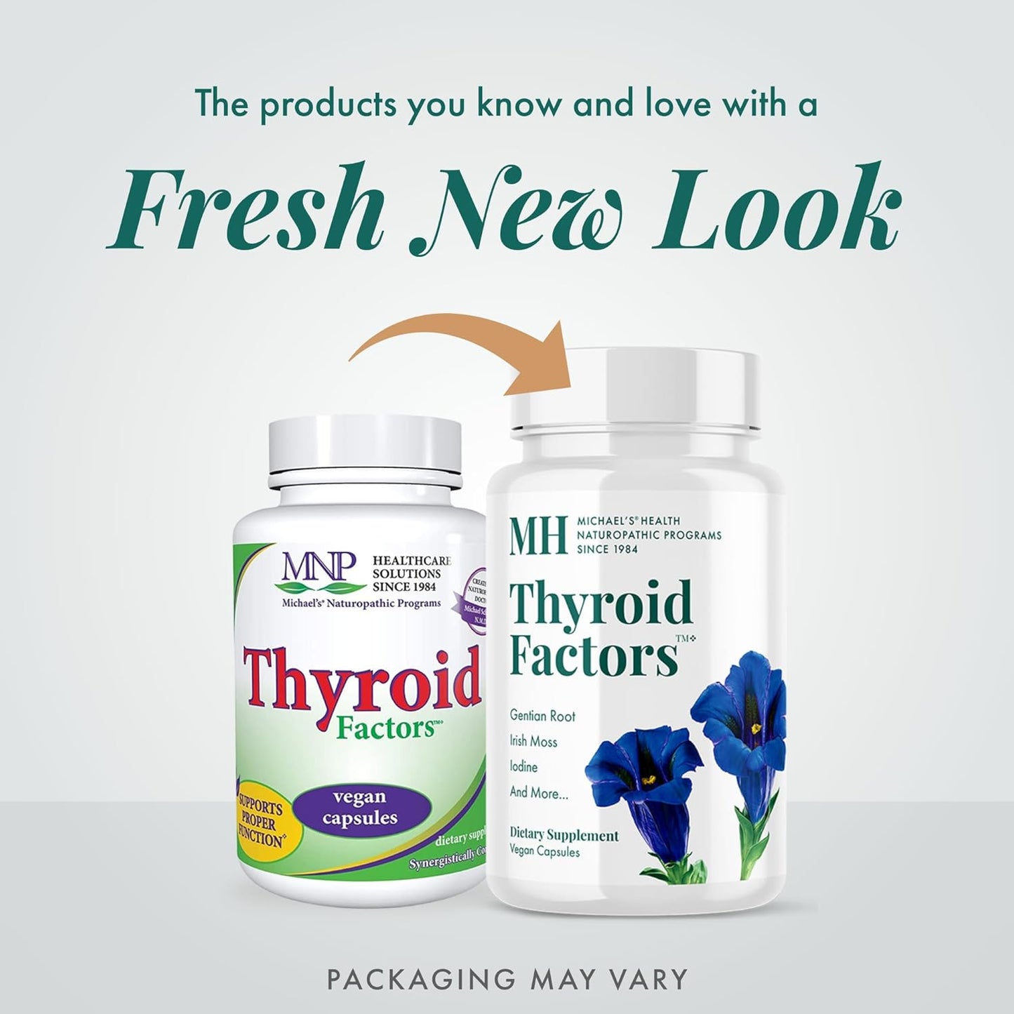 MICHAEL'S Health Thyroid Factors Capsules - Vegan Nutrients for Hormone Production - Kosher - 120 ct