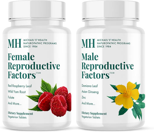 MICHAEL'S Naturopathic Reproductive Factors Couples' Pack - 60 Vegetarian Tablets - Nutrients for Conception Support