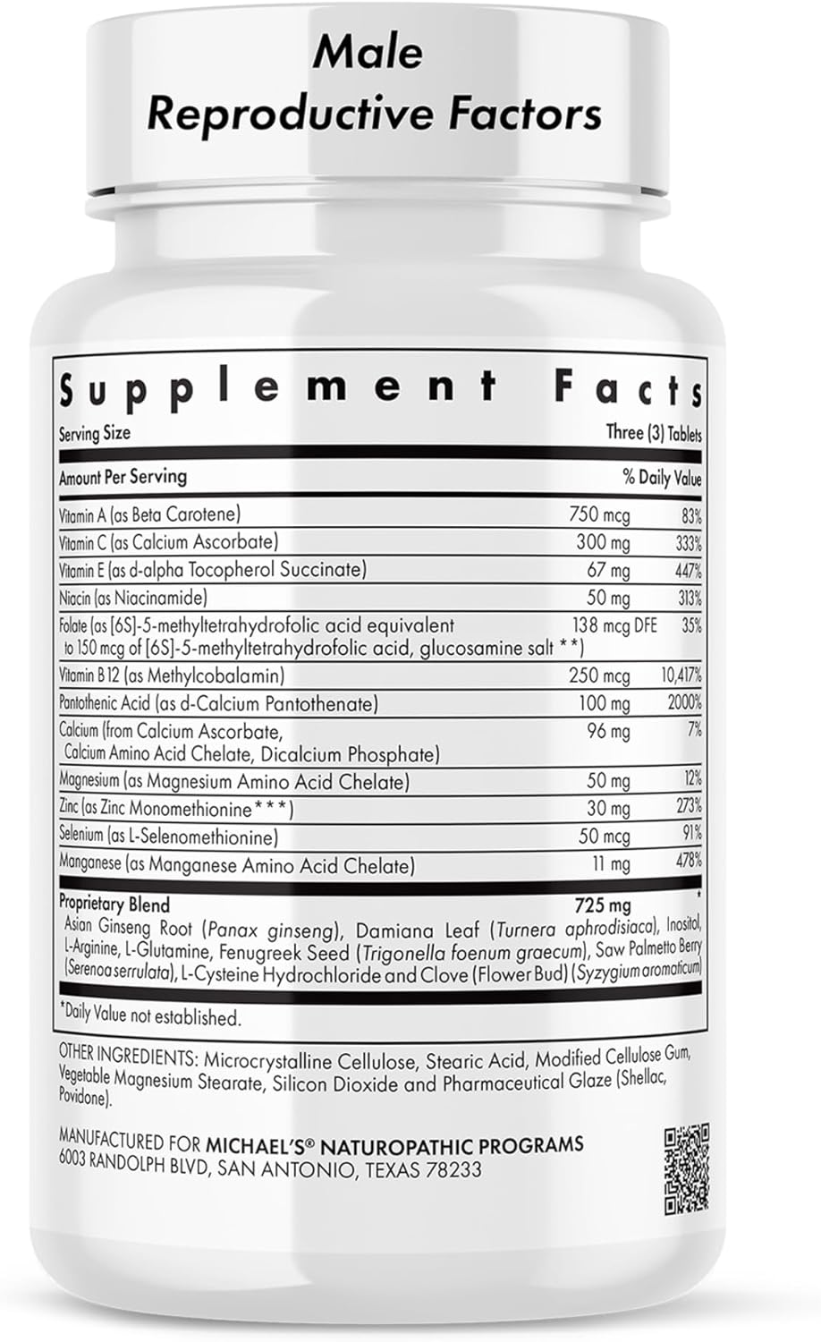 MICHAEL'S Naturopathic Reproductive Factors Couples' Pack - 60 Vegetarian Tablets - Nutrients for Conception Support