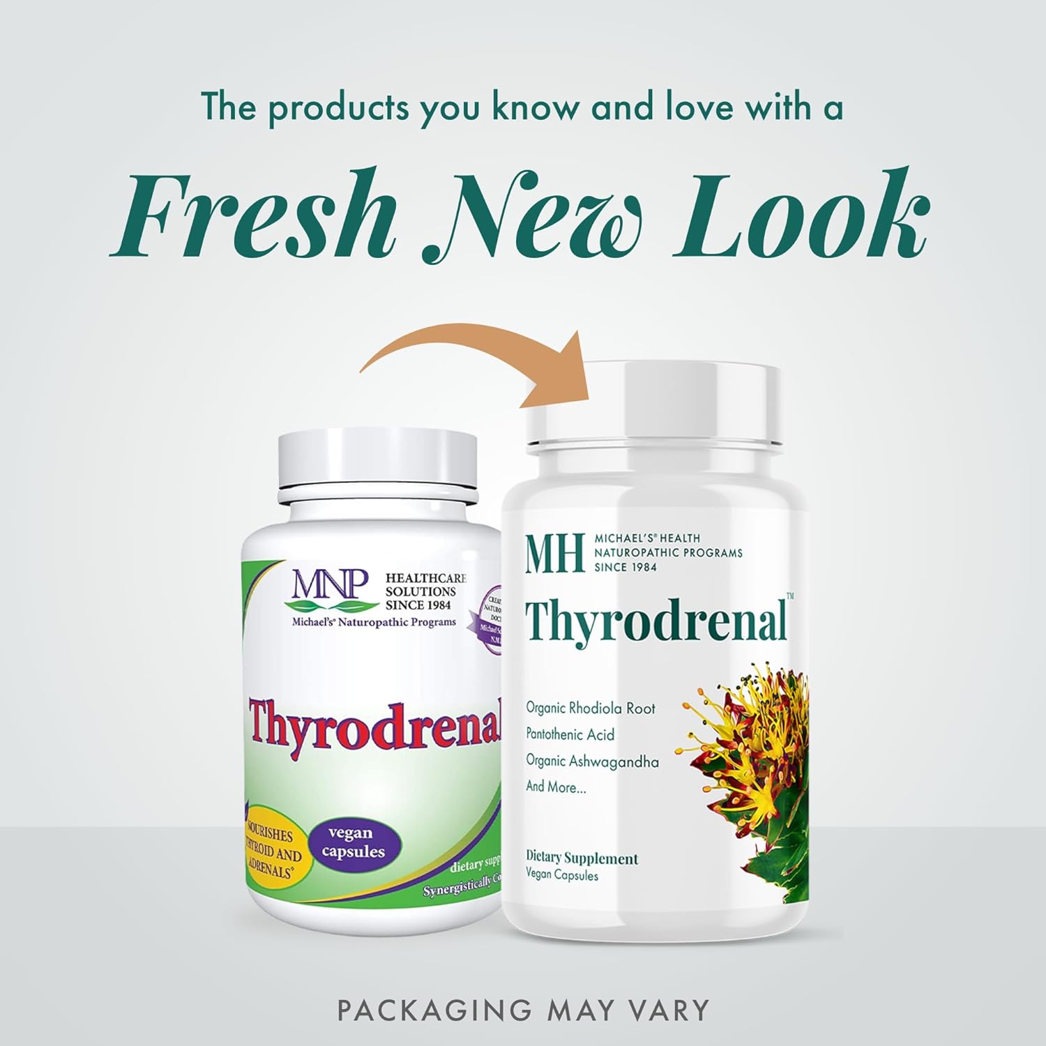 MICHAEL'S Thyrodrenal Naturopathic Supplement - 120 Vegan Capsules - Supports Thyroid & Adrenal Health - Vitamin C - 60 Servings