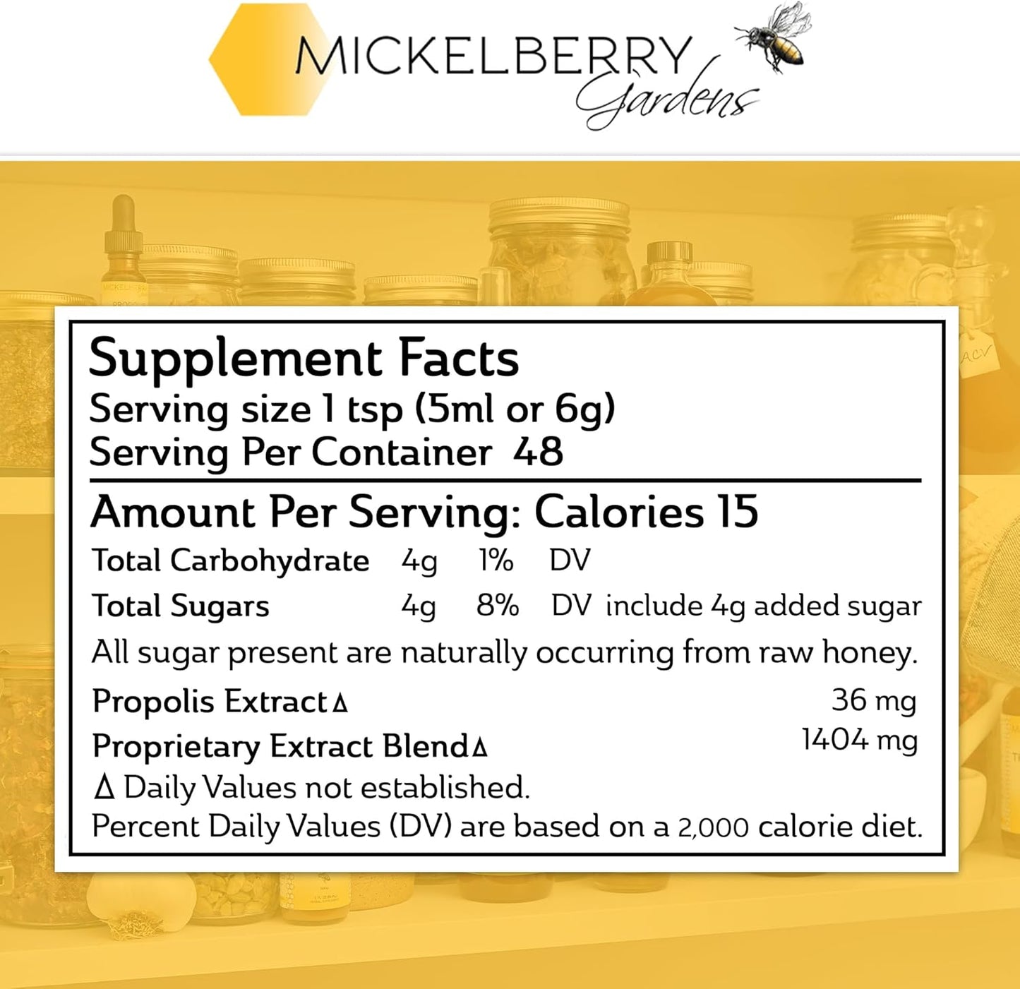 Mickelberry Gardens Throat & Lung Honey Tonic: Natural Wellness Syrup for Sore Throat Relief, Immune Support, and Cough Suppressant (4 oz)