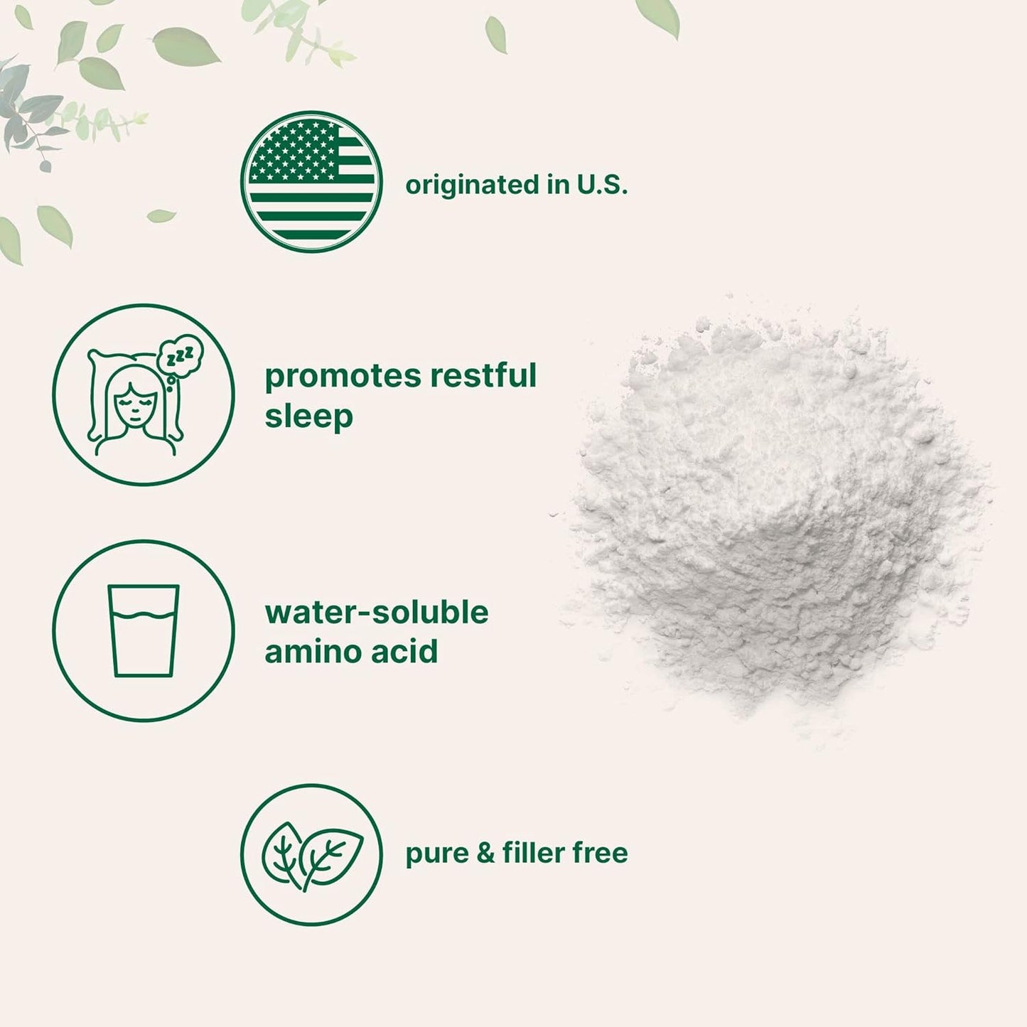 Micro Ingredients Glycine Powder 1KG - Supports Restful Sleep, Neurotransmitter, Water Soluble - Made in USA