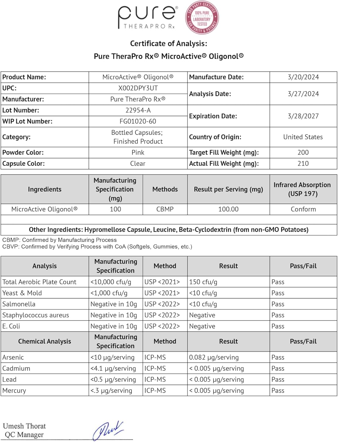 MicroActive Oligonol Polyphenol Supplement for Body Composition & Skin | 2x BioAvailable | 2 Month Supply | Non-GMO & Vegan (60 Capsules)