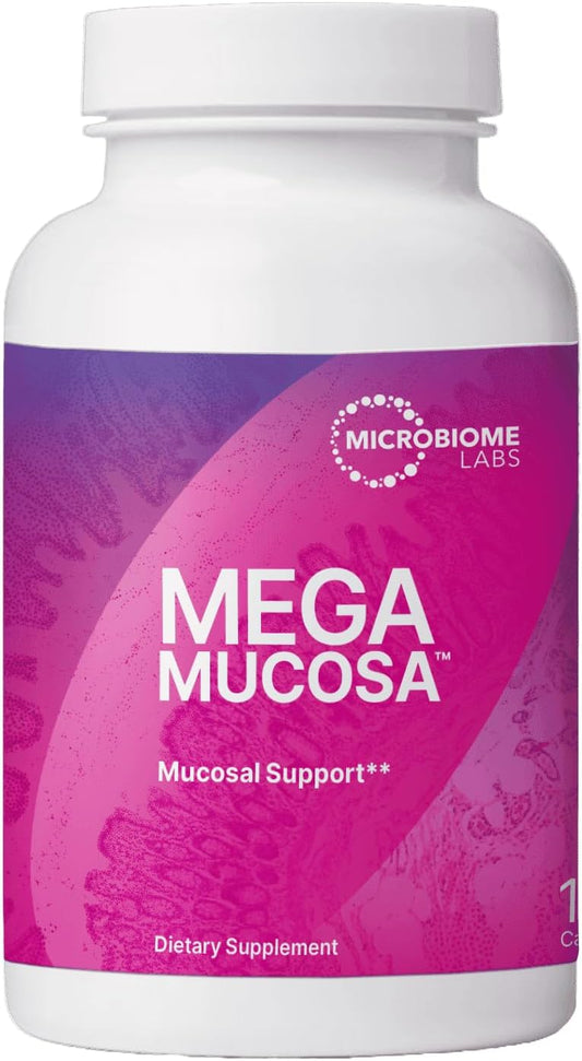 Microbiome Labs MegaMucosa - Amino Acid Supplement with Dairy-Free Immunoglobulins - Gut & Immune Support - Mucosal Health (180 Capsules)