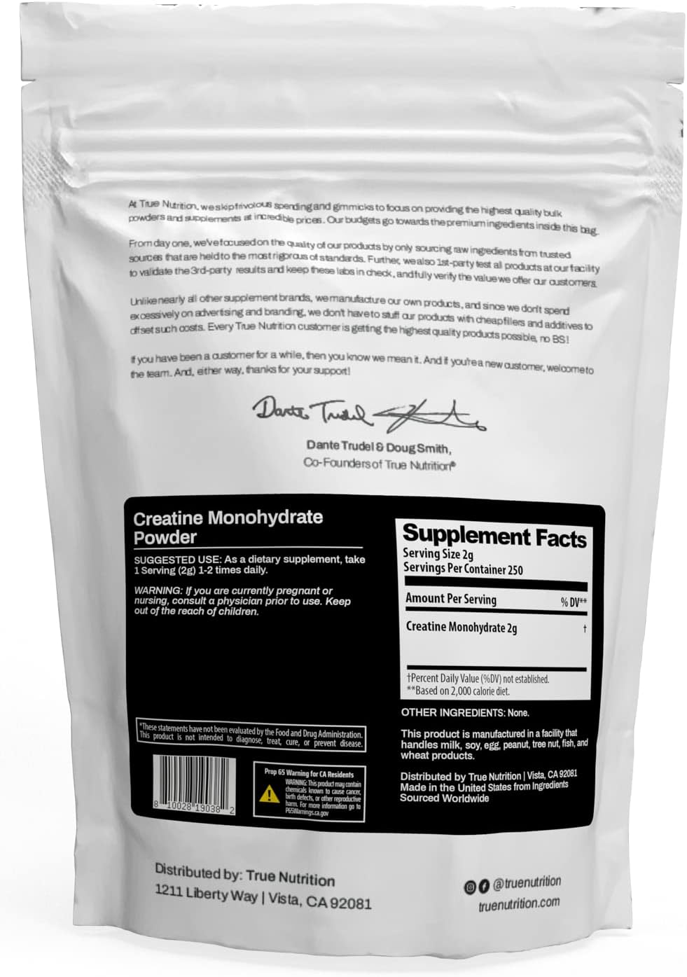 Micronized Creatine Monohydrate Powder for Lean Muscle Growth and Strength - Pre and Post Workout Supplement (500 g)