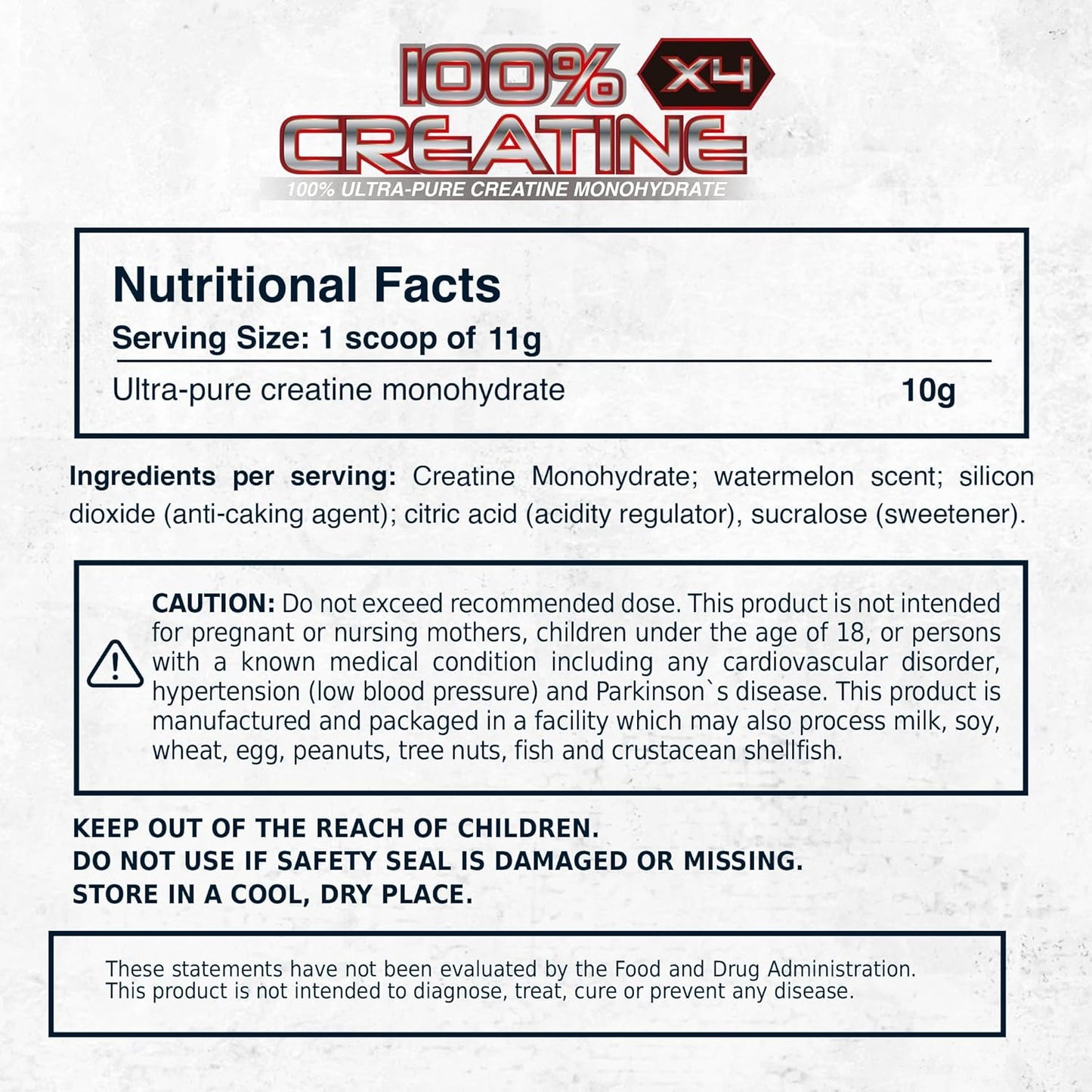 Micronized Creatine Monohydrate Powder for Lean Muscle Mass | Boost Performance & Recovery | Watermelon Flavor | 30 Servings | No Sugar