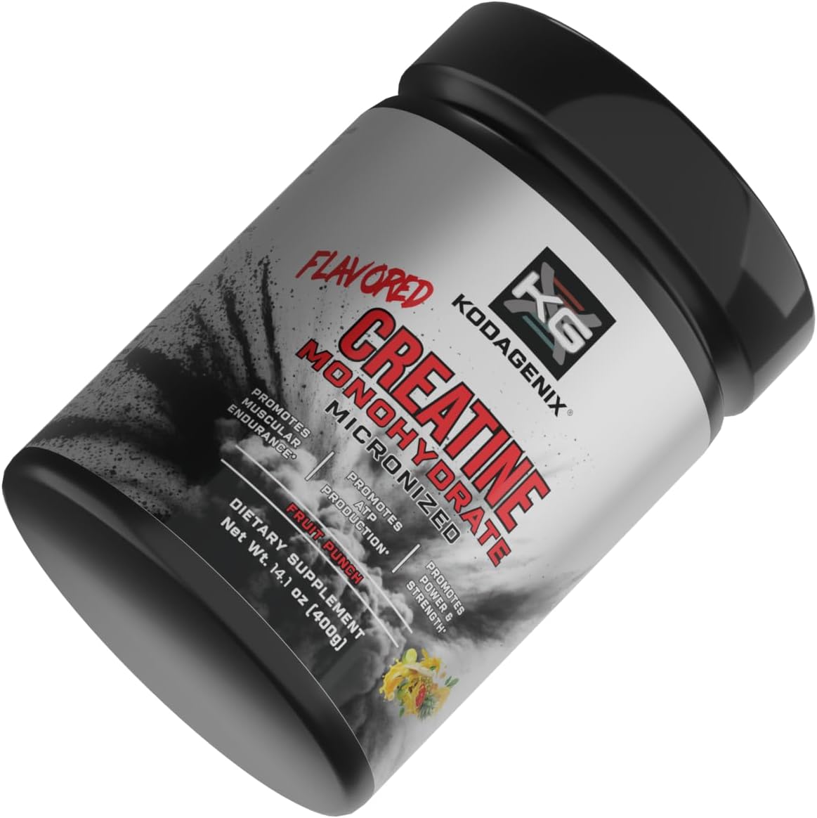 Micronized Creatine Monohydrate Powder for Muscle Growth & Recovery - Enhanced Absorption Workout Supplement for Strength & Endurance - Fruit Punch Flavor - 400g