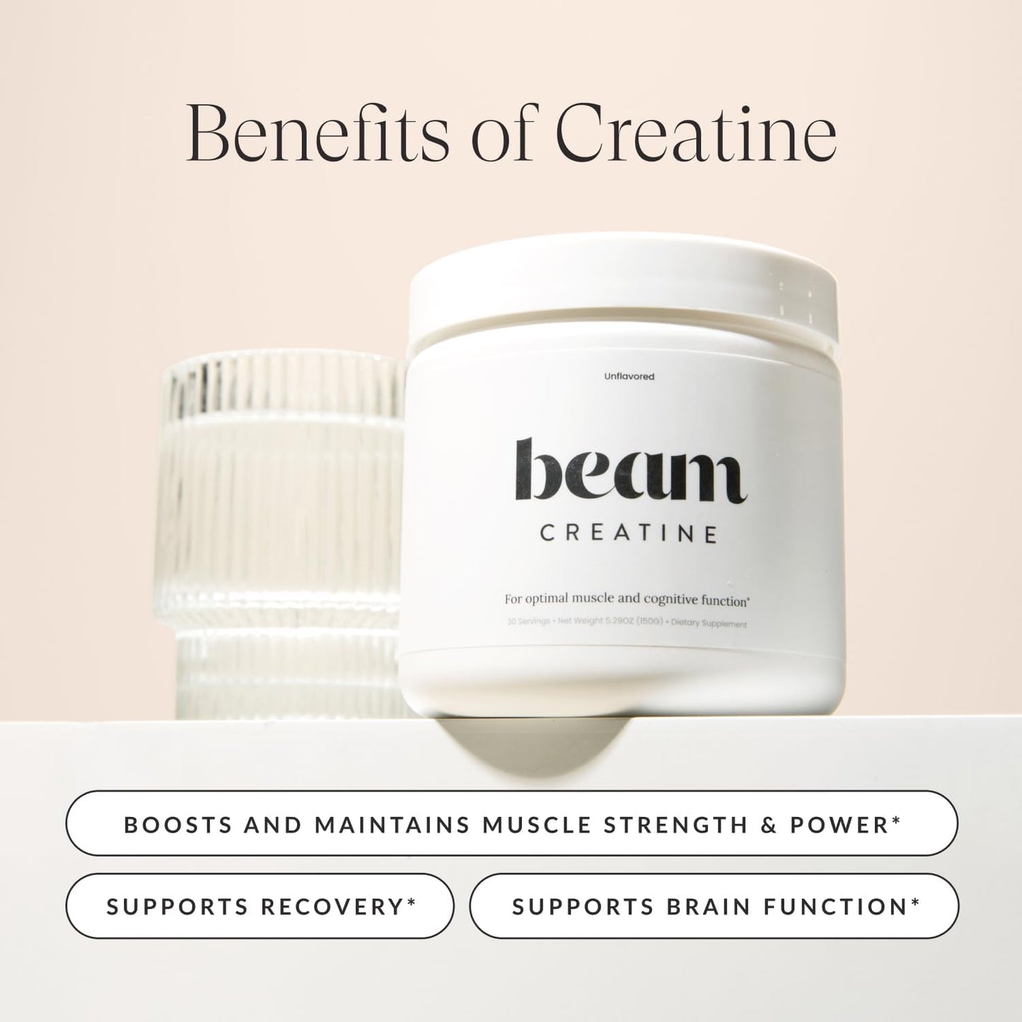 Micronized Creatine Monohydrate Powder for Muscle Growth & Recovery - Unflavored Workout Supplement for Men & Women - Keto & Vegan Friendly - 30 Servings