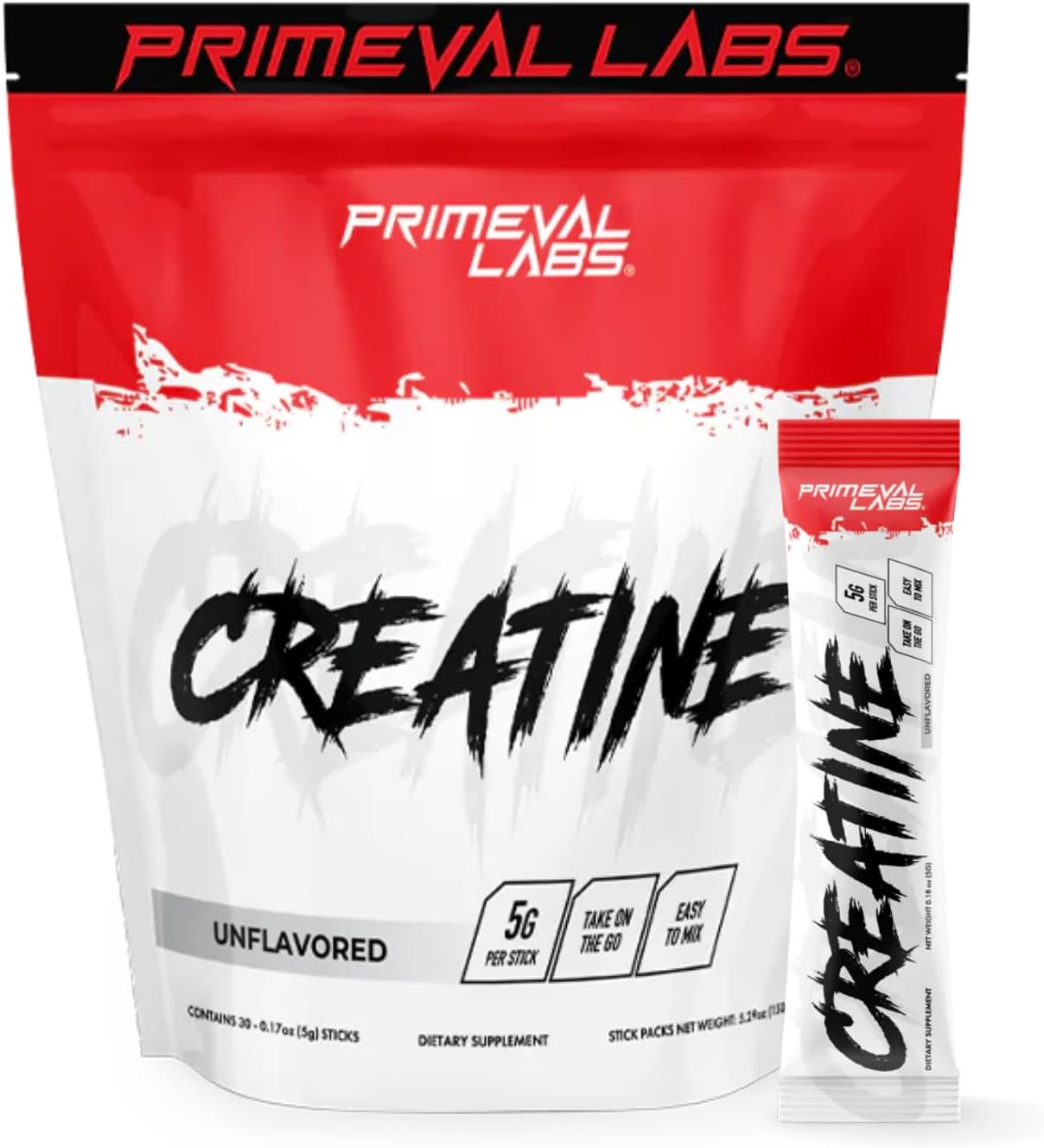 Micronized Creatine Monohydrate Stick Packs for Men & Women | Instantized Powder with 5g Creatine per Serving | 30 Servings, Unflavored