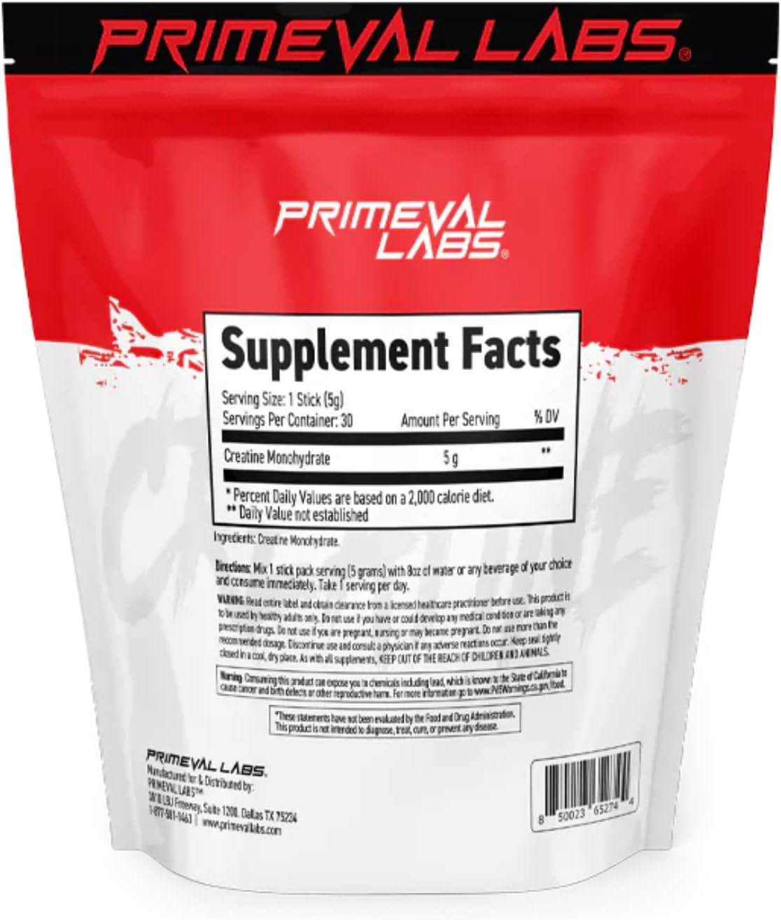 Micronized Creatine Monohydrate Stick Packs for Men & Women | Instantized Powder with 5g Creatine per Serving | 30 Servings, Unflavored
