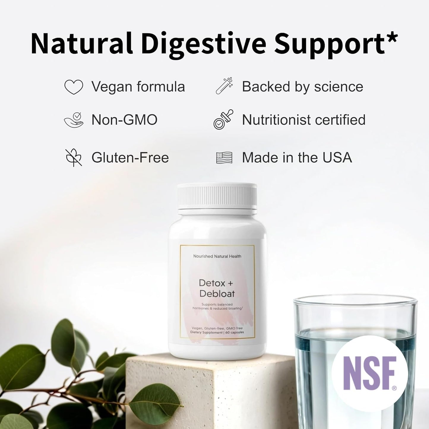 Milk Thistle & Dandelion Root Detox Capsules for Women - Bloating Relief & Digestion Support - 60 Vegan Supplements for Natural Health