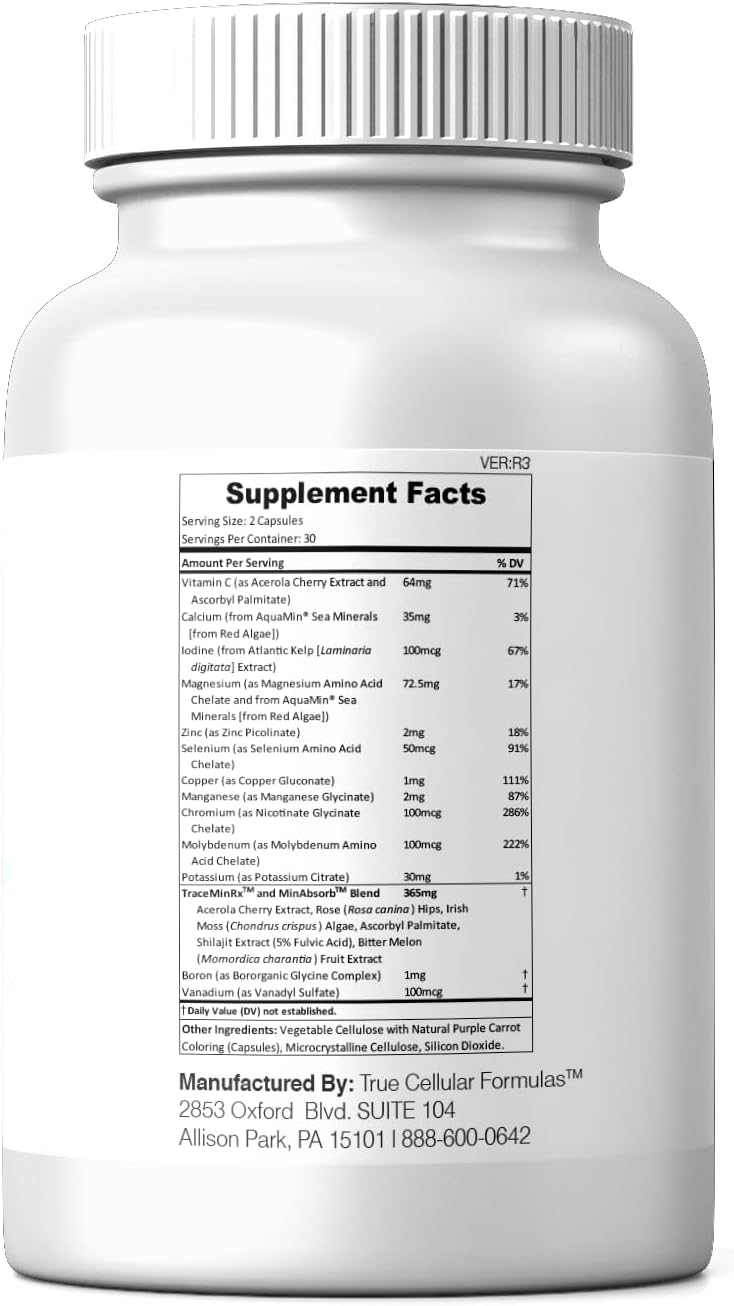 MIN12Absorb™ Cellular Mineral Complex | Non-GMO, Vegan, 30-Day Supply for Daily Vitality - Enhanced Absorption Formula