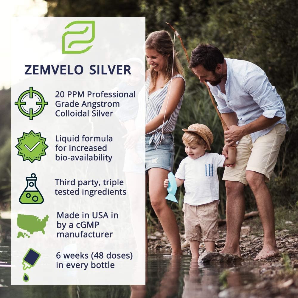 Mineralife Liquid Ionic Silver Supplement for Immune Support & Healthy Skin, Hair, and Nails - Natural Inflammatory Response Support