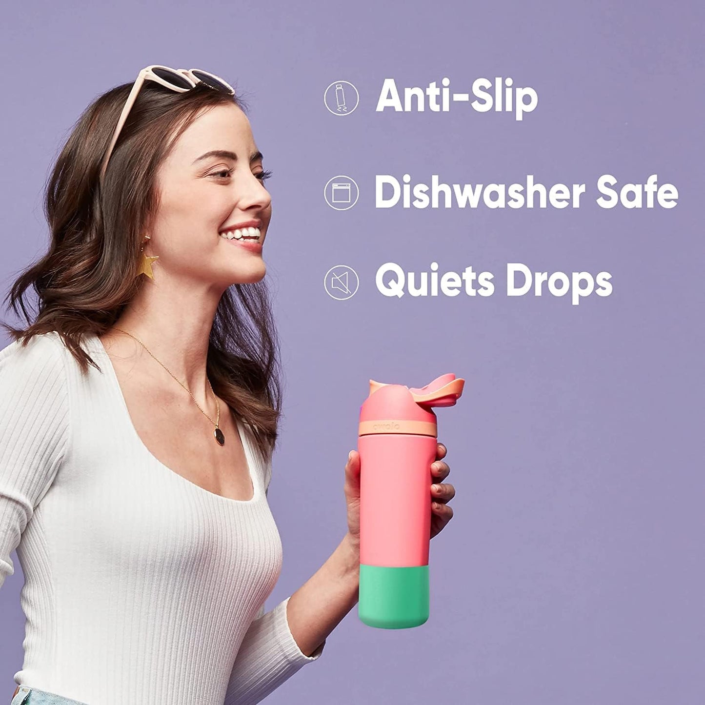 Mint Silicone Water Bottle Boot for 24 oz FreeSip or Flip Stainless Steel Bottles