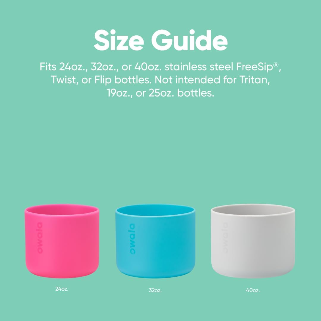 Mint Silicone Water Bottle Boot for 24 oz FreeSip or Flip Stainless Steel Bottles