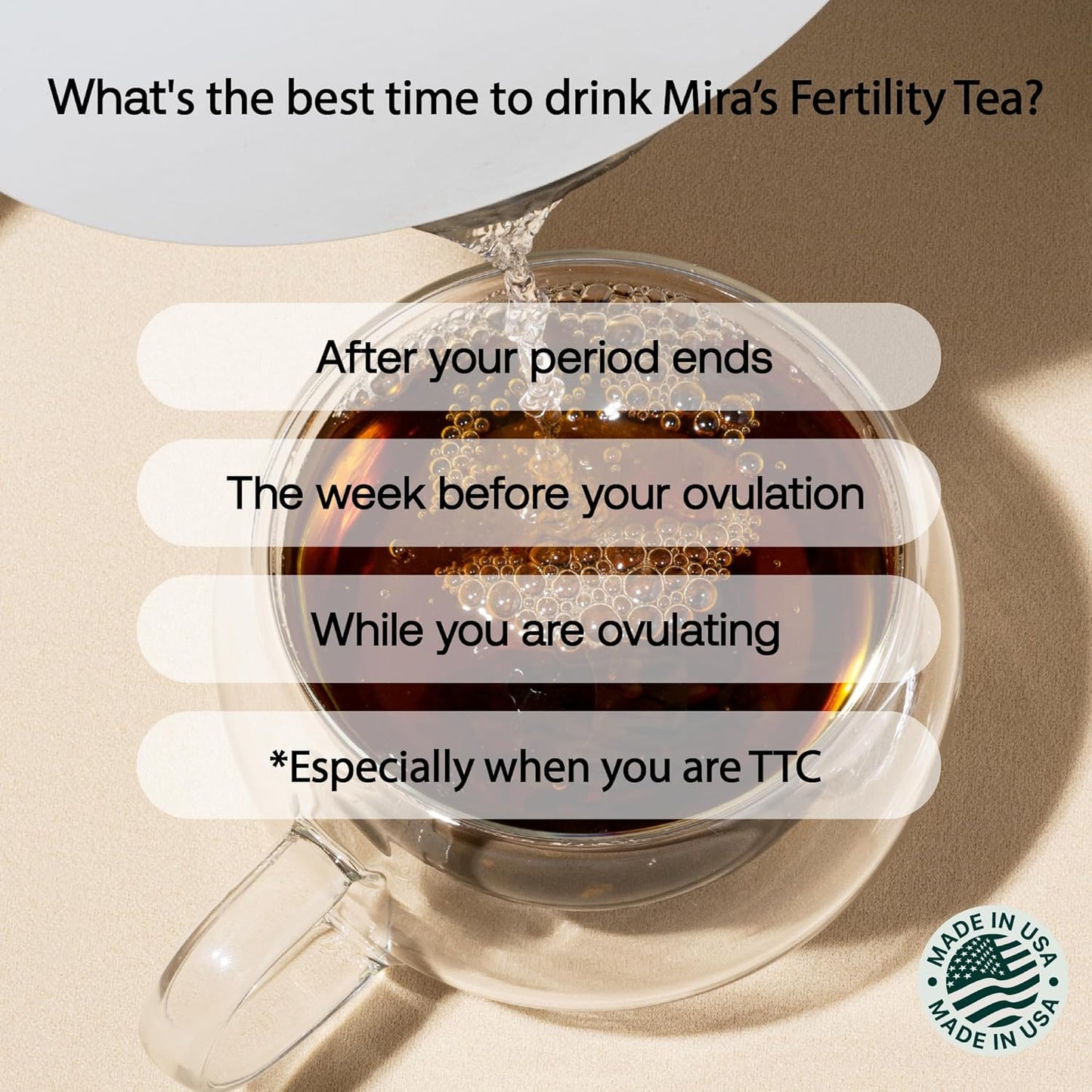 Mira Pregnancy Bundle: Digital Fertility Kit with Ovulation Test Wands, Prenatal Vitamins, and Fertility Tea (60 Capsules, 20 Tea Bags)