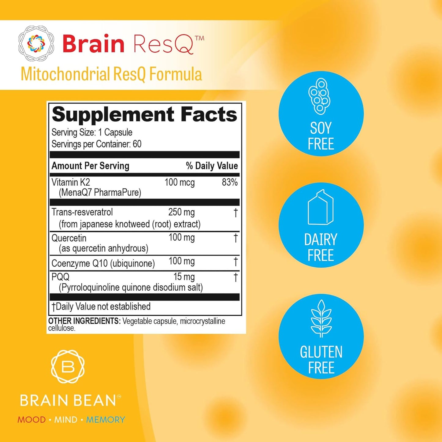 Mitochondrial Energy Optimizer with PQQ, CoQ10, and Resveratrol - 60 Capsules