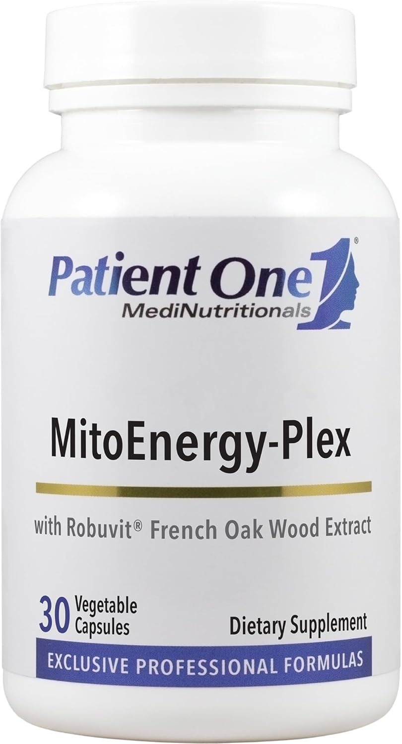 MitoEnergy-Plex Supplement for Energy Support and Fatigue Relief with French Oak, Ashwagandha, and Ginseng - 30 Capsules
