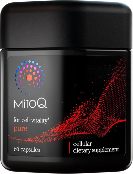 MitoQ Antioxidant Supplement for Cellular Longevity & Energy Support - 60 Capsules