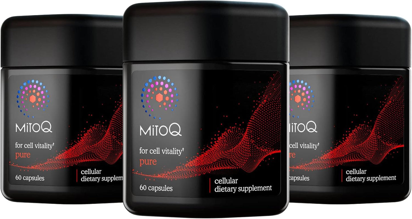 MitoQ Antioxidant Supplement for Cellular Longevity, Metabolic Health, and Energy Support - 180 Capsules
