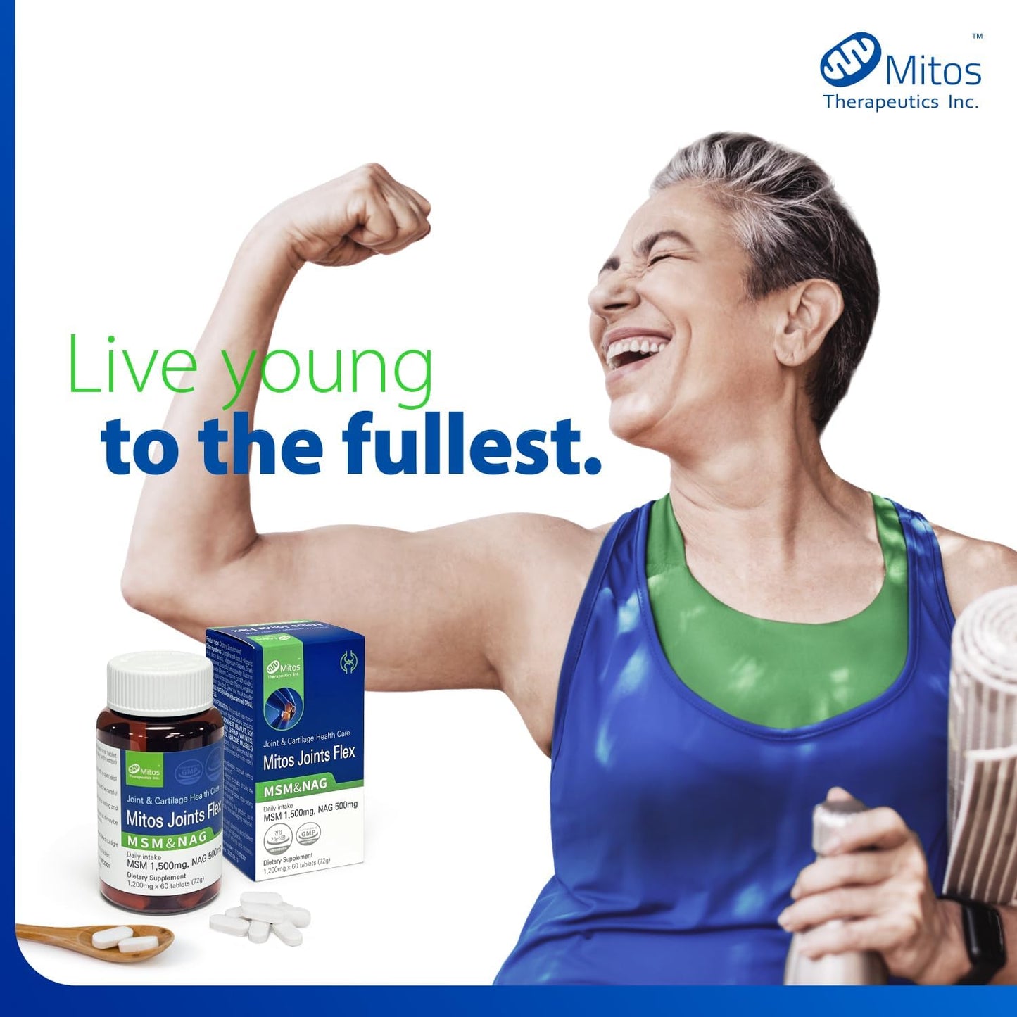 Mitos Joint Flex Supplement for Joint, Muscle, and Cartilage Health | MSM 1500mg & NAG 500mg | 60-Day Satisfaction Guarantee