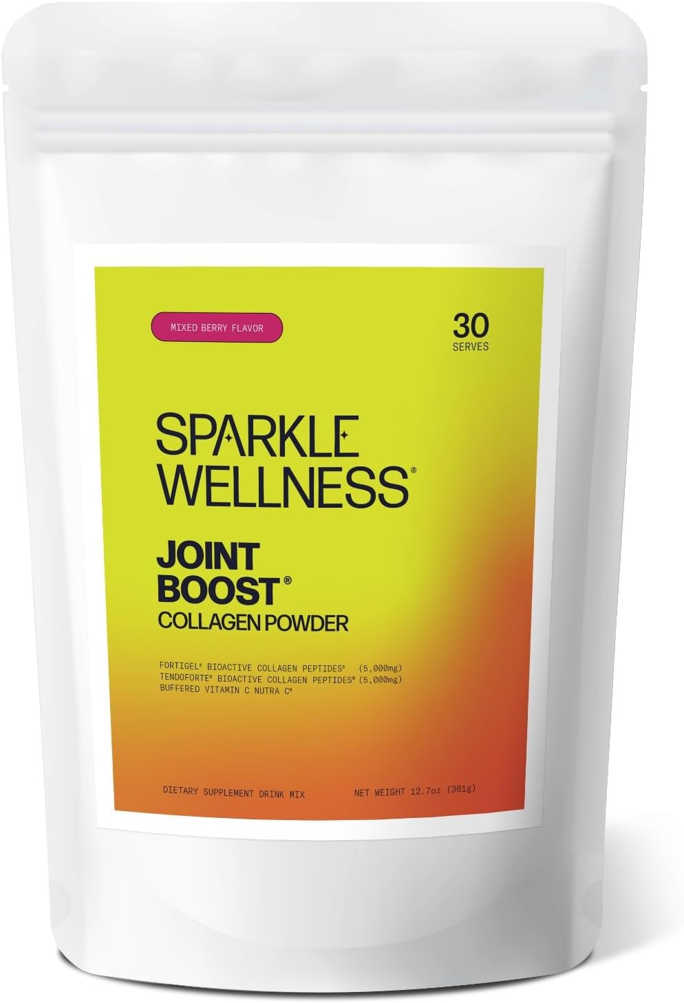 Mixed Berry Collagen Powder with FORTIGEL & TENDOFORTE Peptides for Joint Mobility (30 Servings)