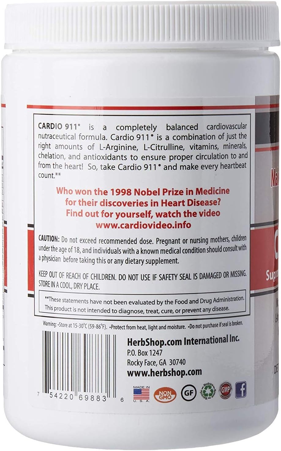 Mixed Berry Flavor Cardio 911 L-arginine & L-citrulline Nitric Oxide Supplement - Pack of 2