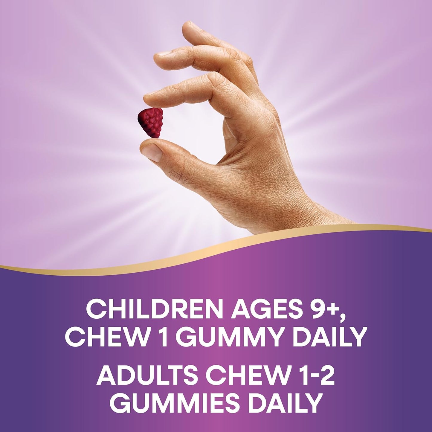 Mixed Berry Flavored Zinc Gummies for Daily Immune Support - 100% Daily Value Zinc, 120 Gummies