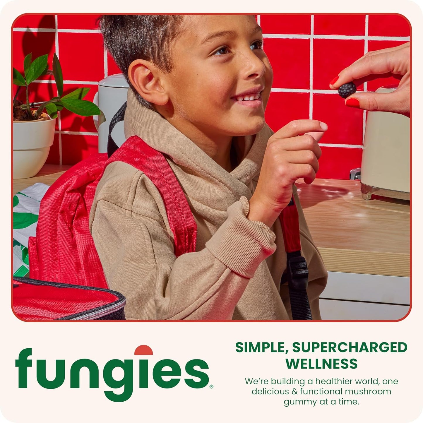 Mixed Berry Lion's Mane Mushroom Gummies - Brain Health Supplement for Adults & Kids, 60 Servings