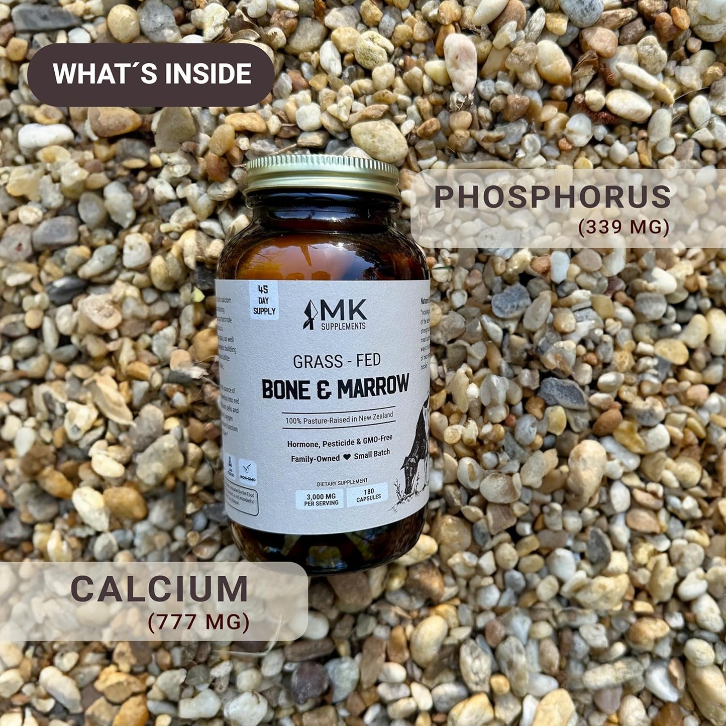 MK Supplements Organ Stack (Beef Liver, Bone Marrow, Heart, Spleen) - Boost Your Performance and Health with this Powerful Combination of Organ Supplements