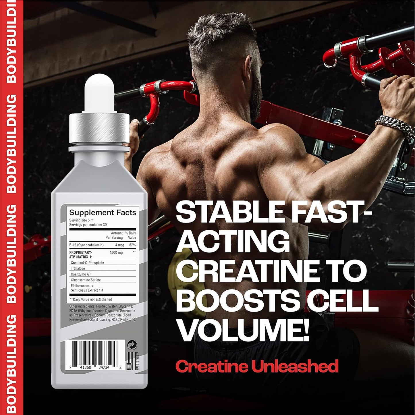 MMUSA ATP+ Men's Creatine Serum for Enhanced Workouts & Recovery - Amino Acids, Vitamins, Joint Support - Top Pre-Workout Solution