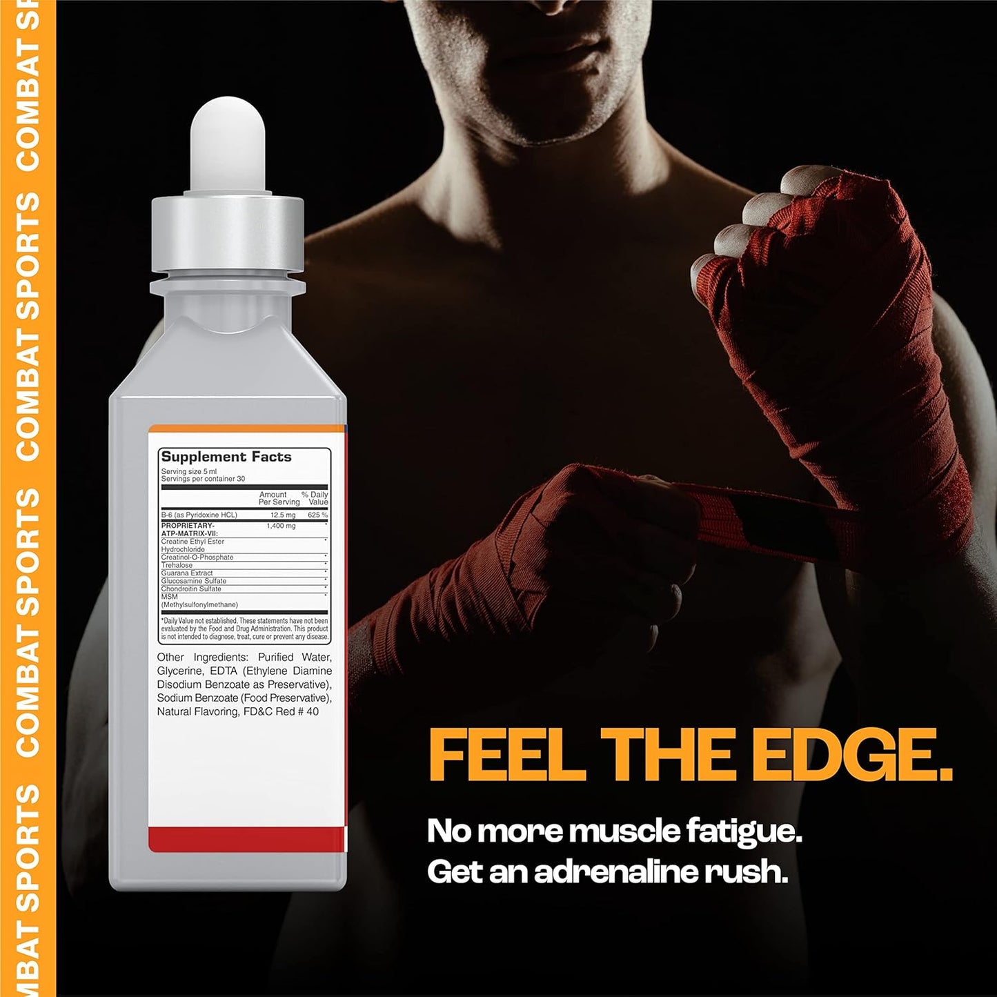 MMUSA Fighters Creatine Serum: Enhance Boxing Performance with MSM, Amino Acids, Vitamins & Glucosamine - Strawberry, 5.1 Fl Oz