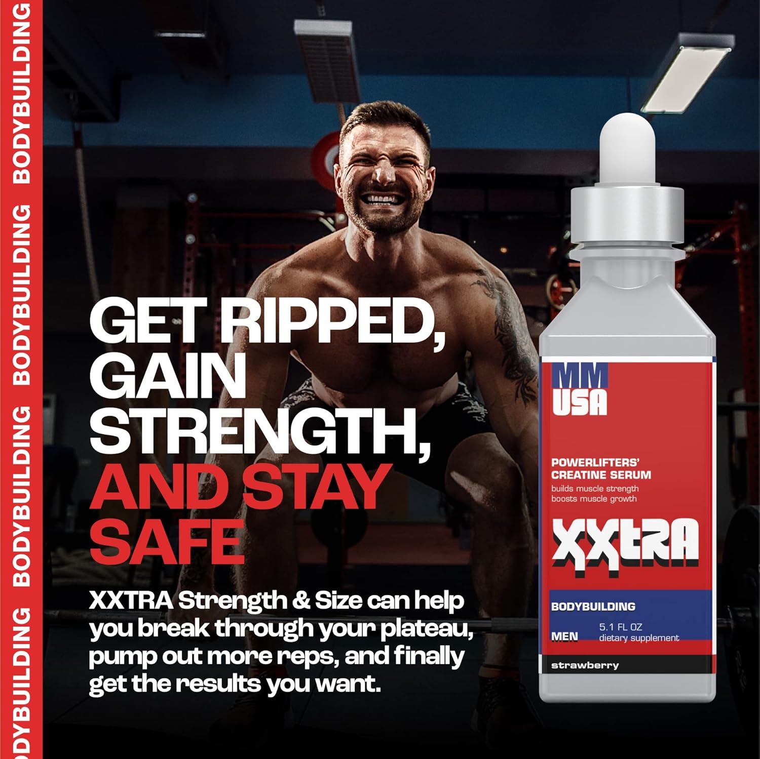 MMUSA XXTRA Pre-Workout: Instant Energy, Power, and Stamina Supplement for Bodybuilding, Crossfit, Powerlifting, and Sports - Grape Flavor