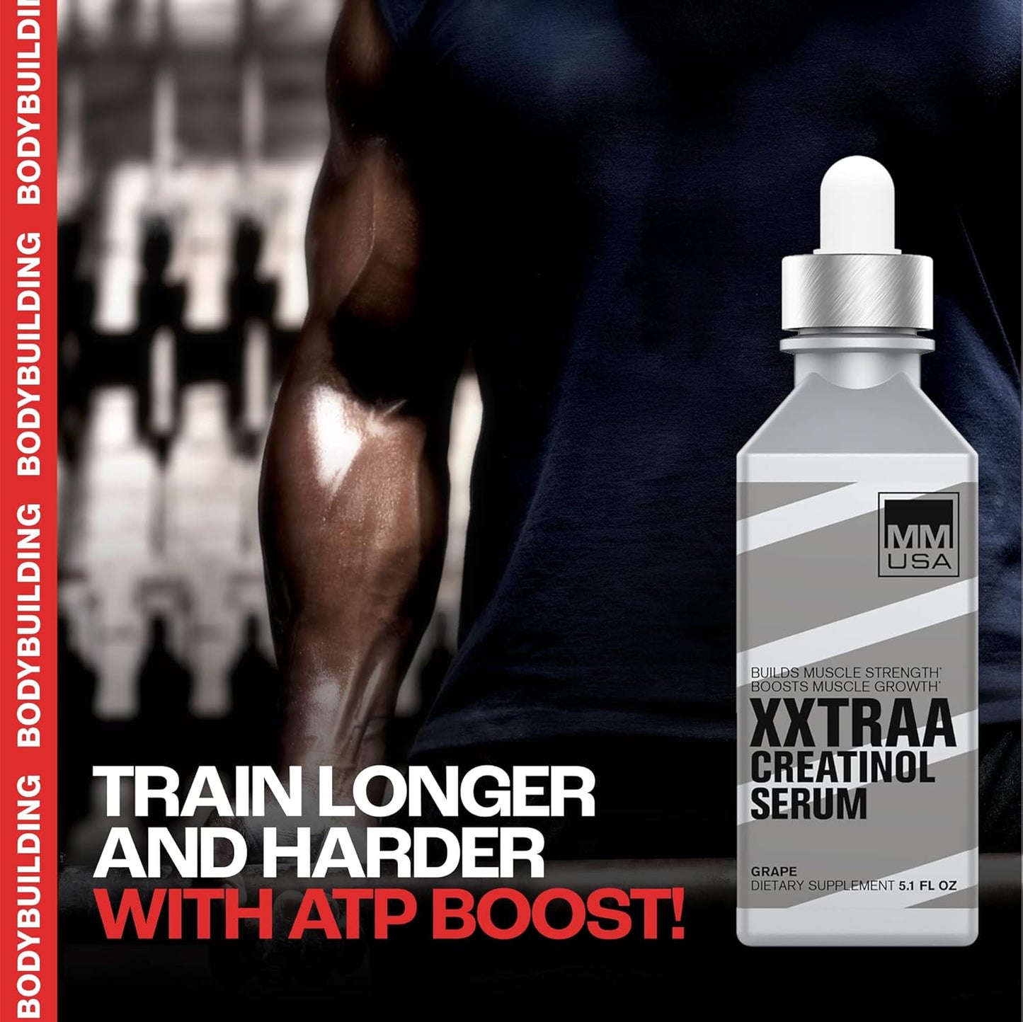 MMUSA XXTRAA Stable Creatine Serum - Muscle Mass & Strength Booster with Joint Support - Strawberry Flavor, 5.1 Fl Oz