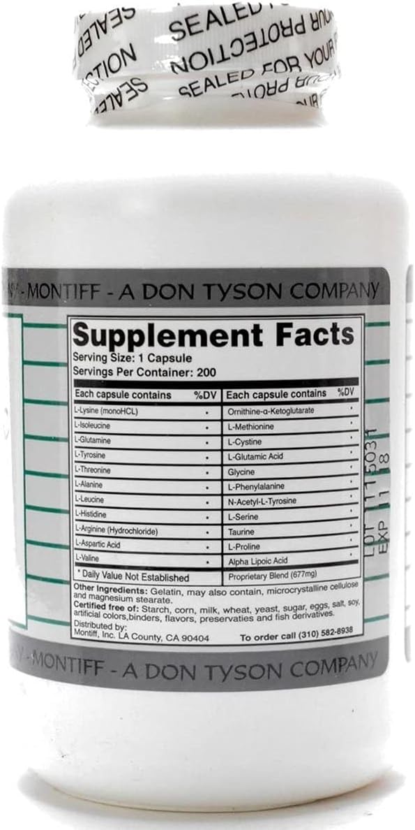 Montiff All-Basic Amino Acid Complex 677 mg - 200 Capsules