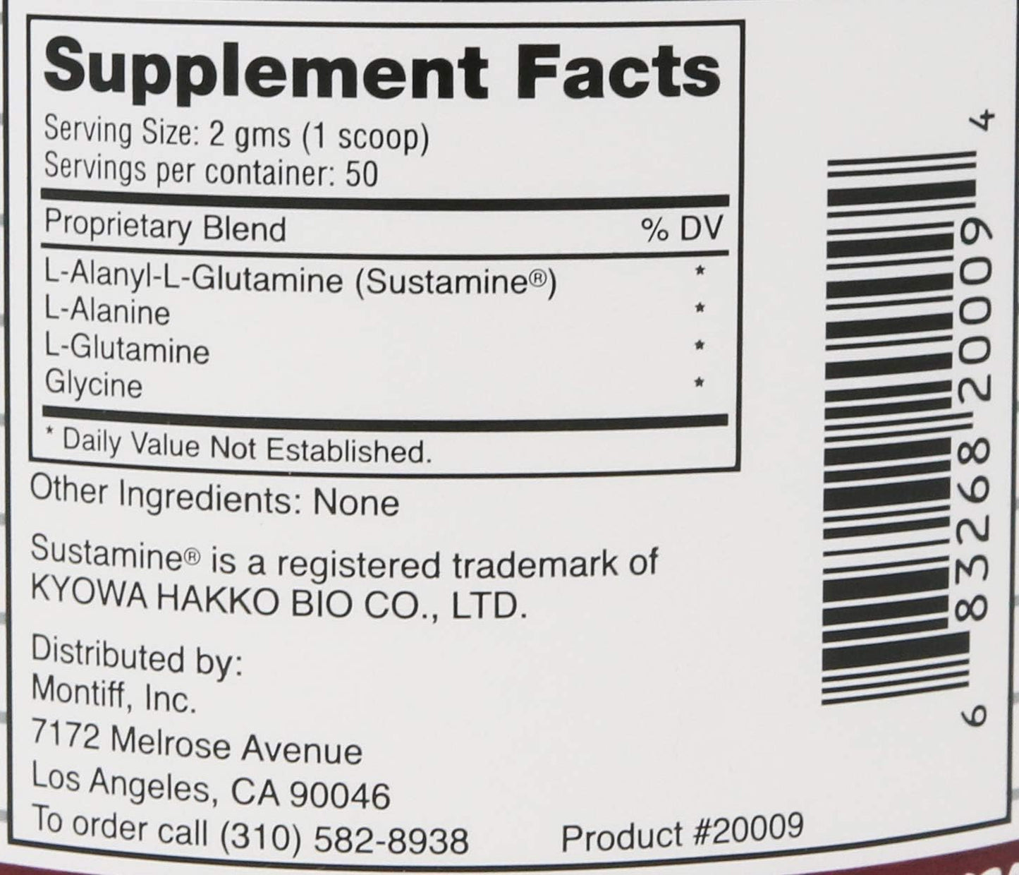 Montiff Amino Starter Powder - 100 Grams for Amino Acid Support