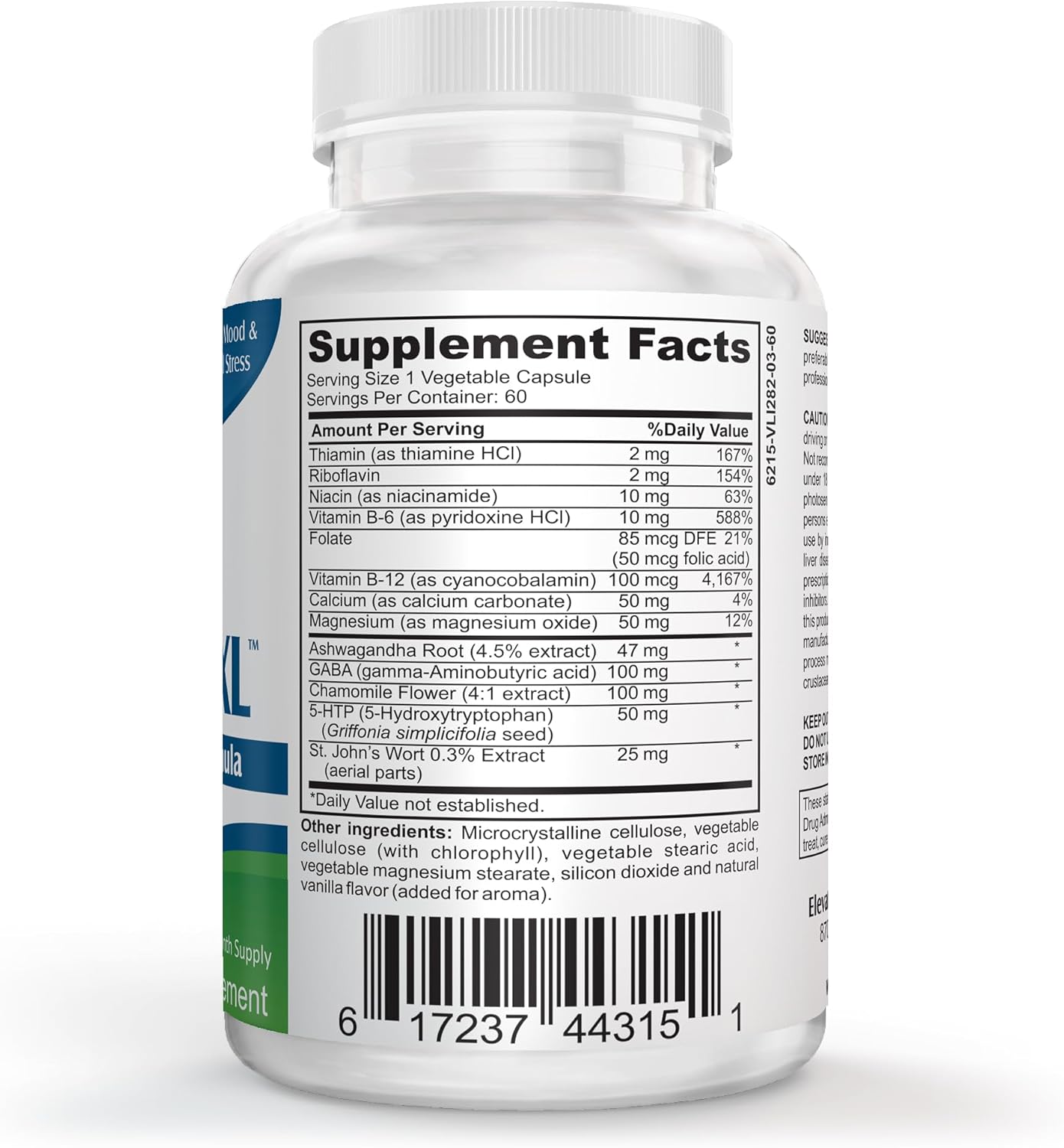 Mood Stabilizer-XL: Support Supplement with 13 Active Ingredients - Mood Enhancer & Vitamins - 60 Capsules