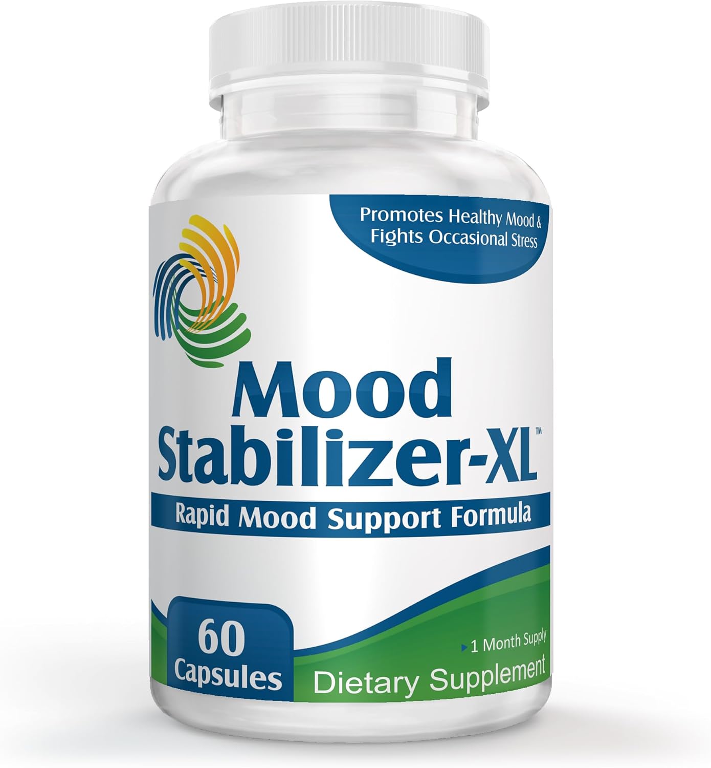 Mood Stabilizer-XL: Support Supplement with 13 Active Ingredients - Mood Enhancer & Vitamins - 60 Capsules