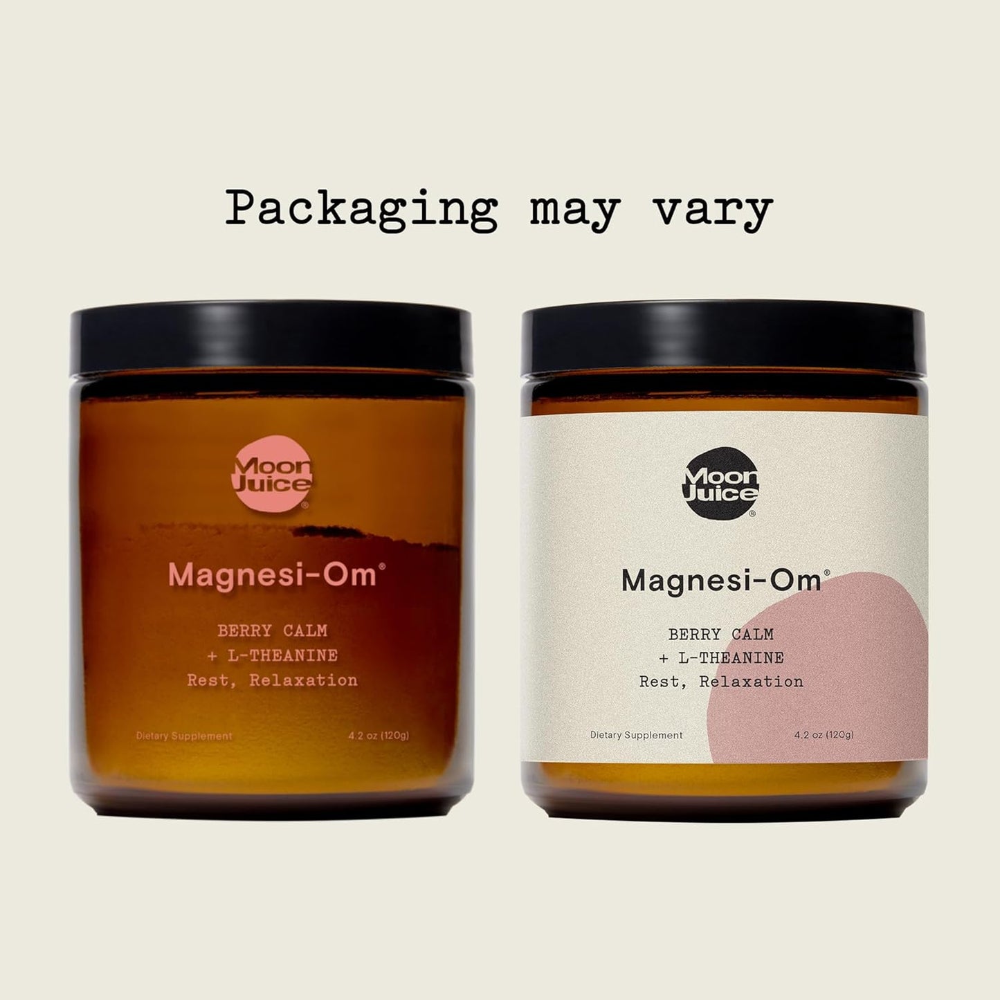 Moon Juice Magnesi-Om Berry Powder for Brain Health and Rest - 30 Servings, 4.2oz Glass Jar - Magnesium and L-Theanine Supplement, Vegan and Non-GMO, Third Party Tested
