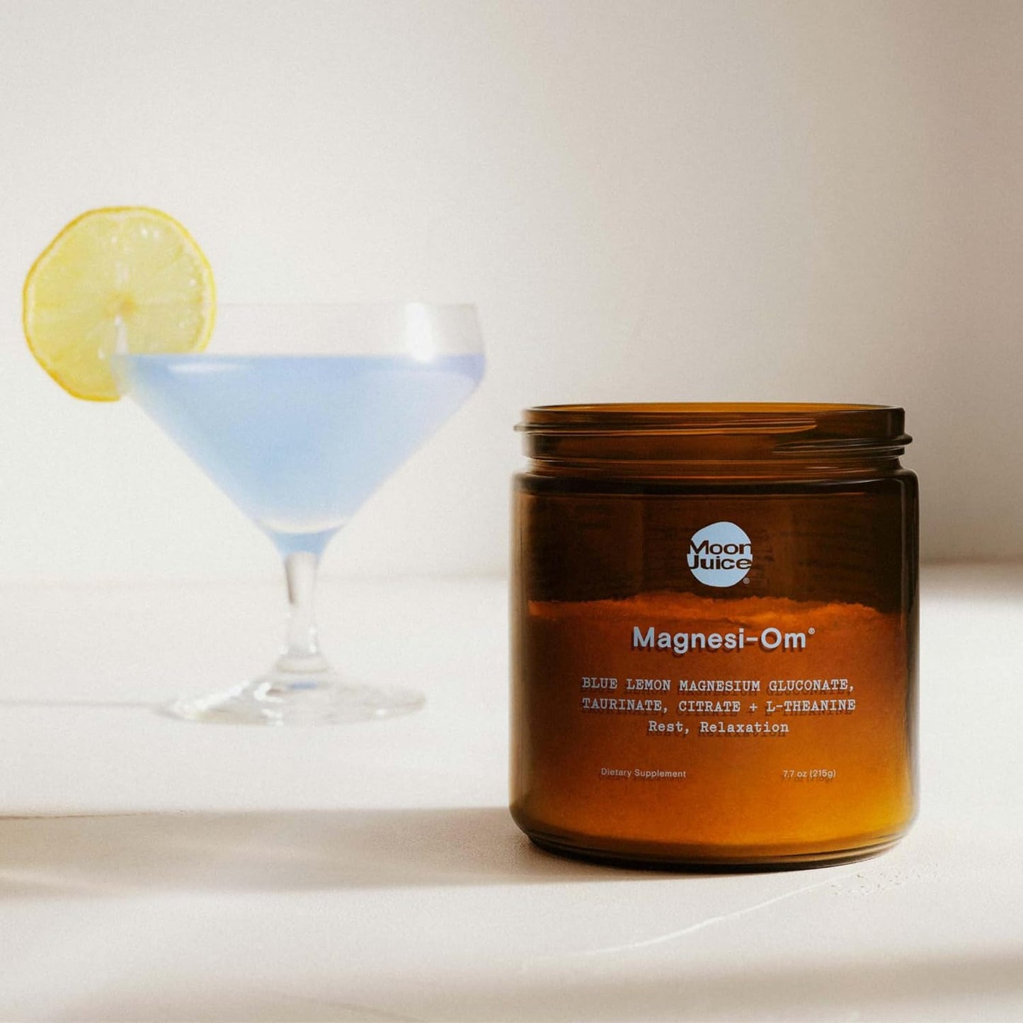 Moon Juice Magnesi-om Blue Lemon Powder - Large 16oz Container