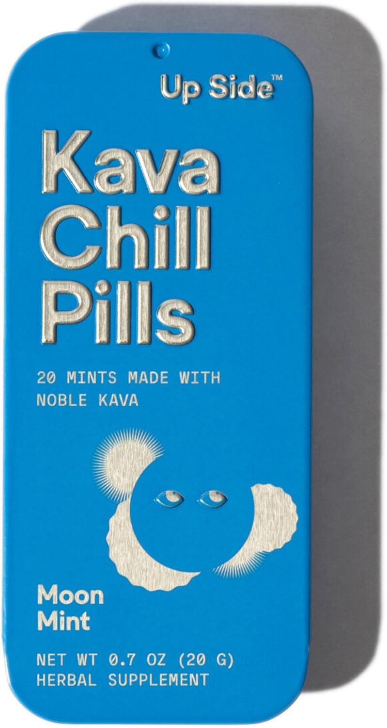 Moon Mint Flavor Kava Kava Extract Candy Pills for Mood & Relaxation - 20 Herbal Mints for Natural Support & Refreshment