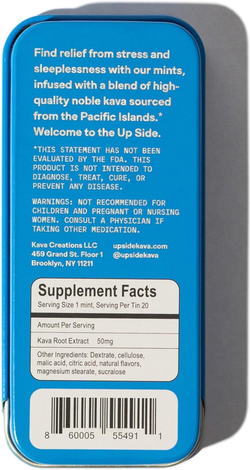 Moon Mint Flavor Kava Kava Extract Candy Pills for Mood & Relaxation - 20 Herbal Mints for Natural Support & Refreshment