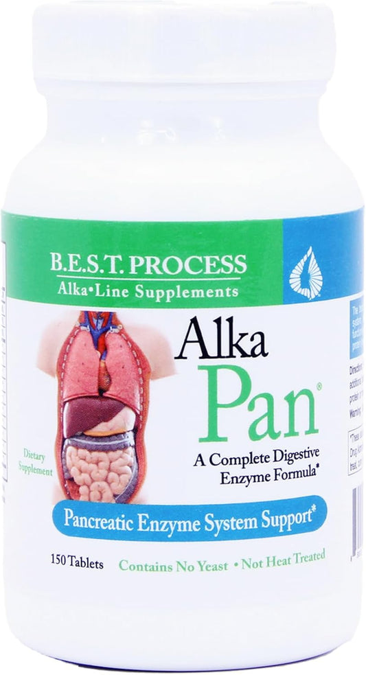 Morter HealthSystem Alka•Pan (12 Pack) Natural Pancreatic Enzymes Supplement with Antioxidant-Rich Superfoods & Digestive Herbs