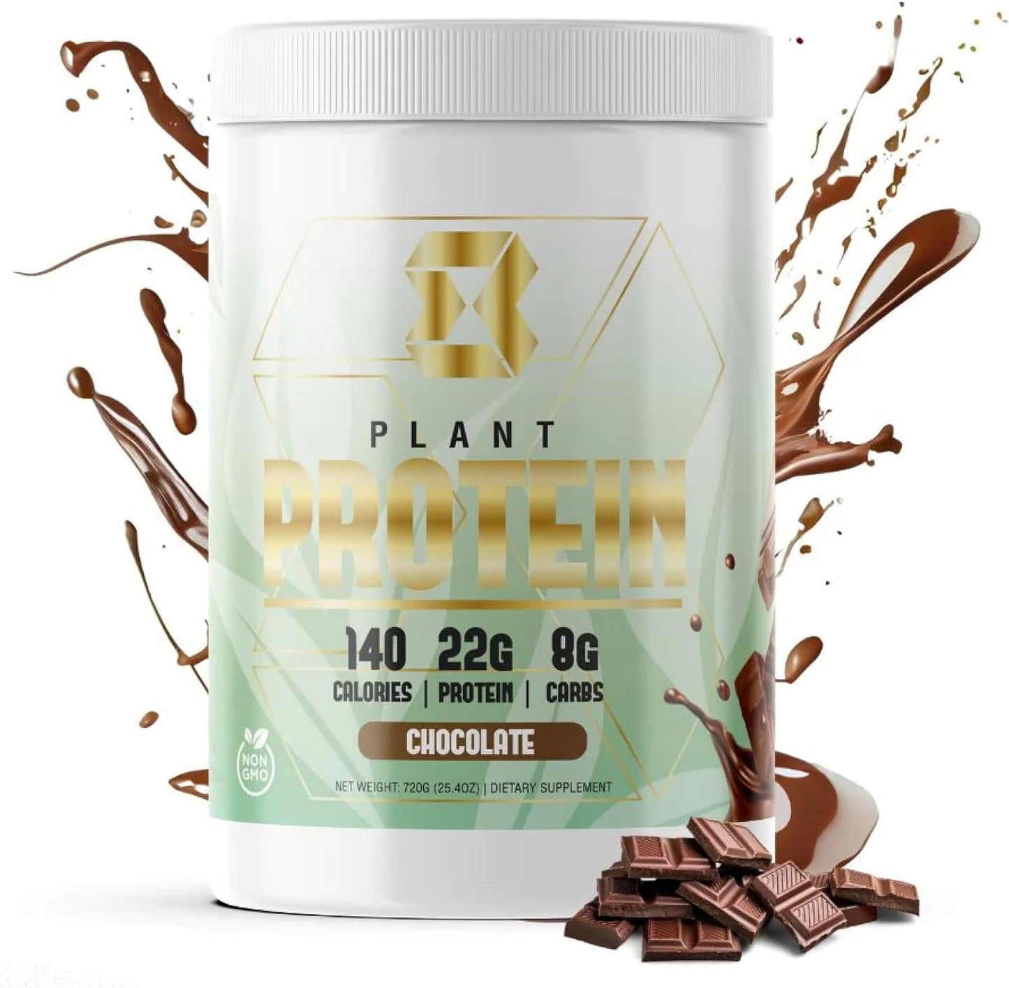 Motiv-8 Chocolate Plant Based Protein Powder - 22g Pea Protein, 140 Calories, Recovery Support (20 Servings)