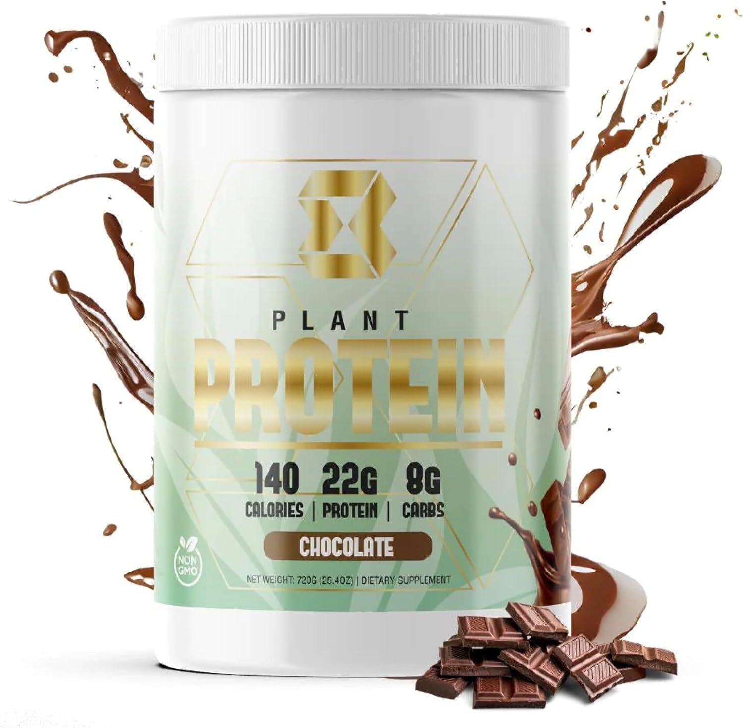 Motiv-8 Chocolate Plant Based Protein Powder - 22g Pea Protein, 140 Calories, Recovery Support (20 Servings)