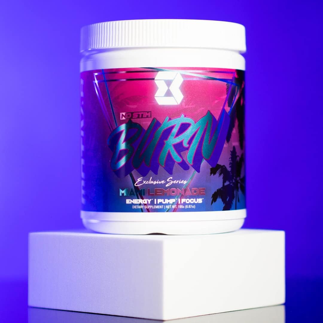 Motiv-8 Non-Stimulant Pre-Workout Supplement for Enhanced Energy, Focus, Mood, and Workout Performance - Miami Lemonade Flavor (30 Servings)