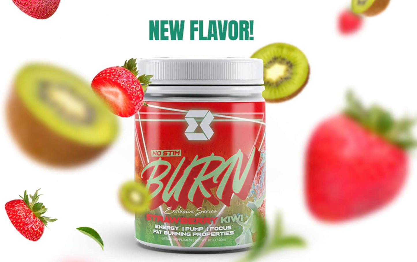 Motiv-8 Non-Stimulant Pre-Workout Supplement for Enhanced Energy, Focus, Mood, and Pump - Strawberry Kiwi (30 Servings)